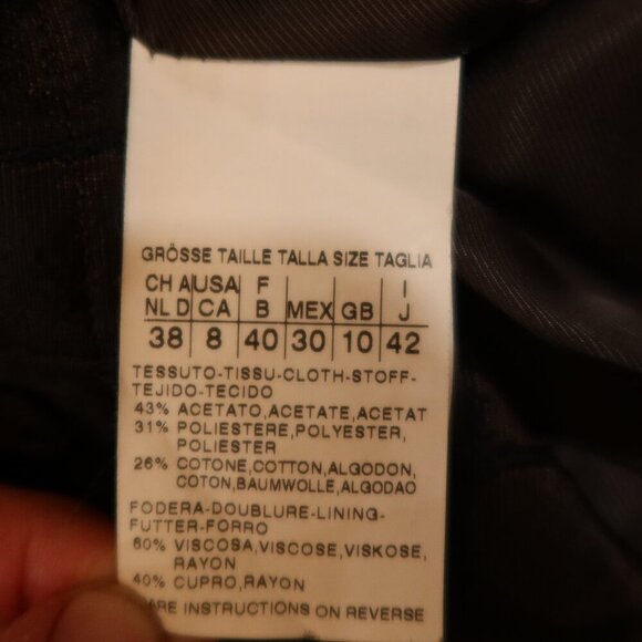 MAX MARA Blazer jacket animal print brown metallic snap office Italy designer 8 - Picture 5 of 13